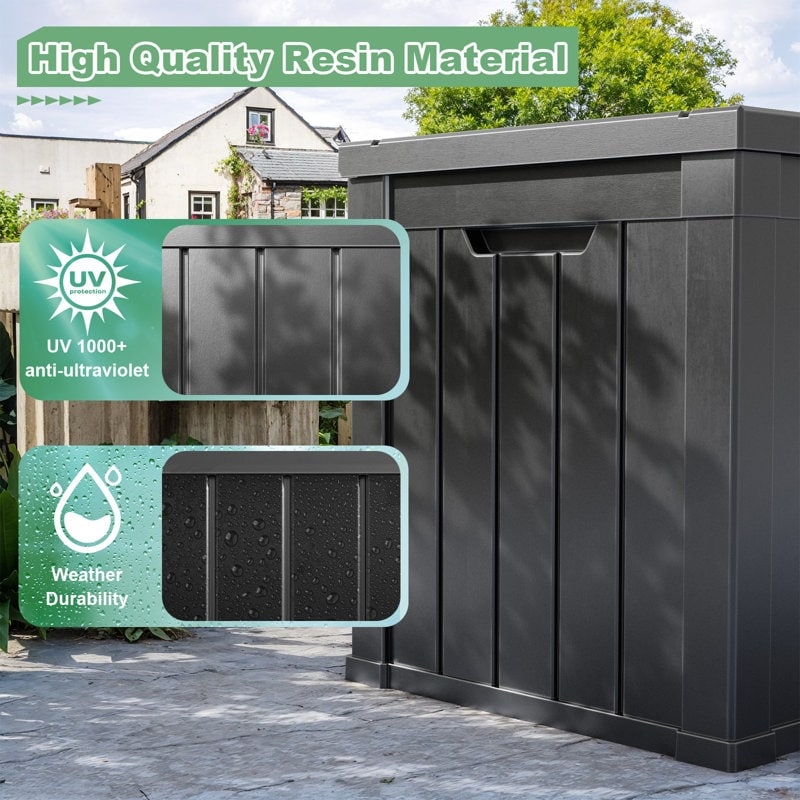 Contenitore per patio esterno in resina con serratura