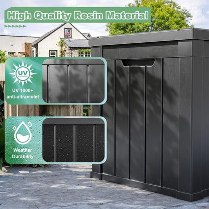 Contenitore per patio esterno in resina con serratura