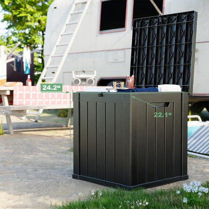 Contenitore per patio esterno in resina con serratura