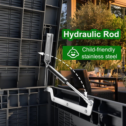 Contenitore per patio esterno in resina con serratura