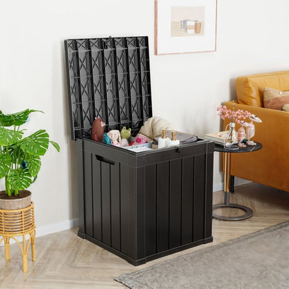 Contenitore per patio esterno in resina con serratura