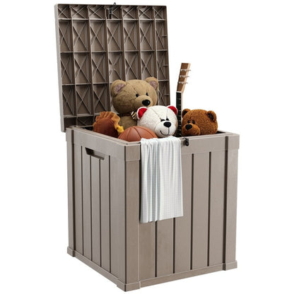 Contenitore per patio esterno in resina con serratura