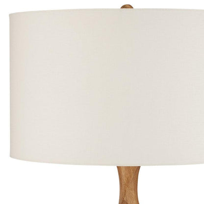 Lampada da terra in legno intrecciato