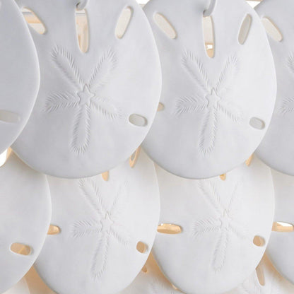 Lampadario ovale Sand Dollars a 5 luci