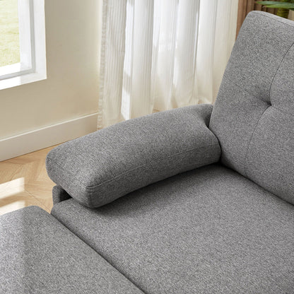 Divano componibile a L da 86,22 pollici con tasche portaoggetti laterali