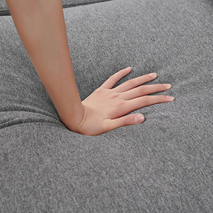 Divano componibile a L da 86,22 pollici con tasche portaoggetti laterali