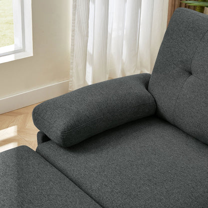 Divano componibile a L da 86,22 pollici con tasche portaoggetti laterali