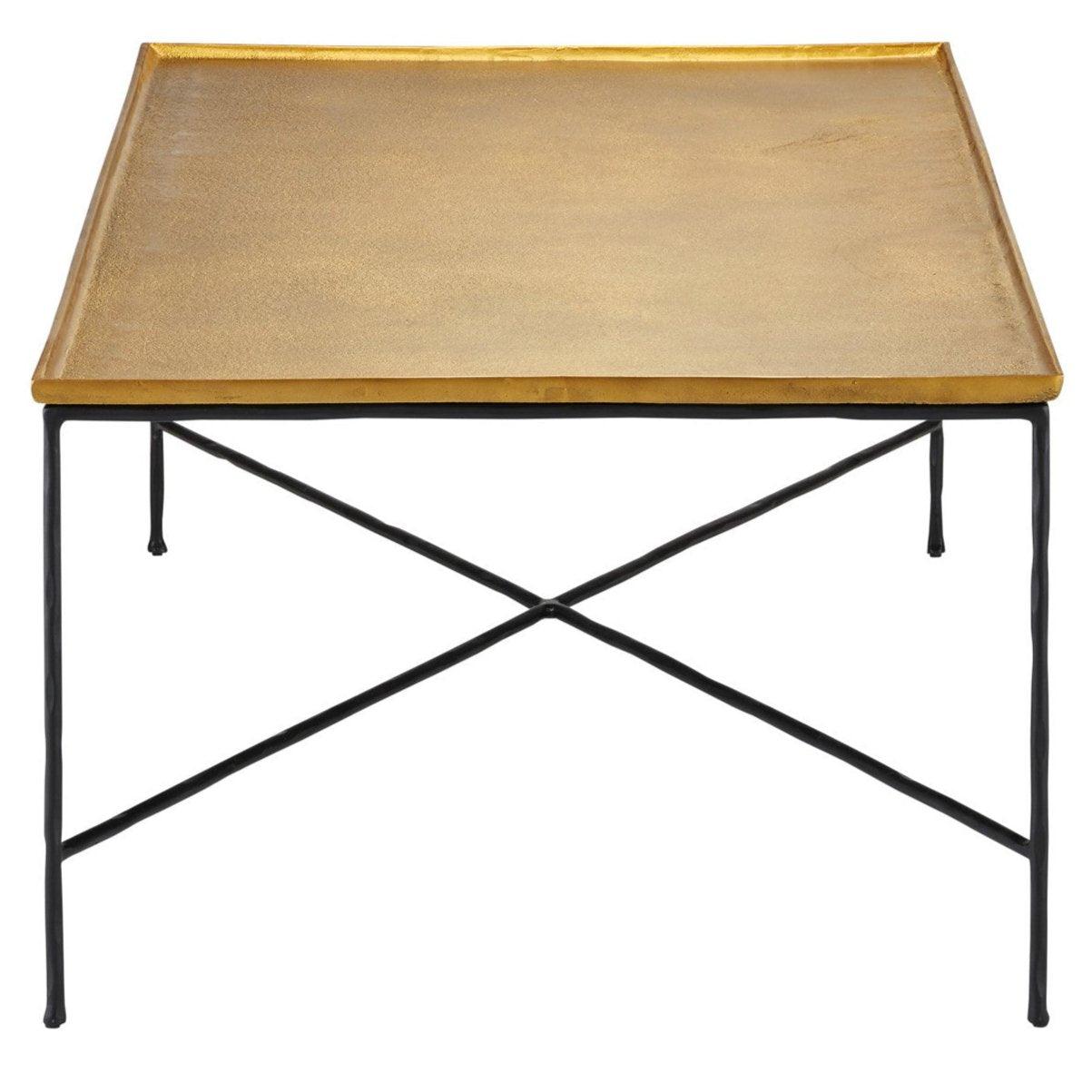 Tavolino da caffè minimalista ed elegante in oro