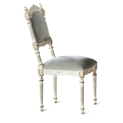 Sedia laterale intagliata francese Antoinette