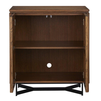 Cassettiera laterale a 2 ante con motivo a doghe