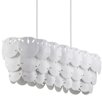 Lampadario ovale Sand Dollars a 5 luci