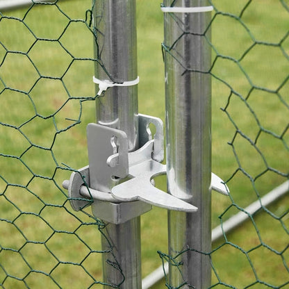 AECOJOY Grande pollaio in metallo con gabbia per polli in metallo