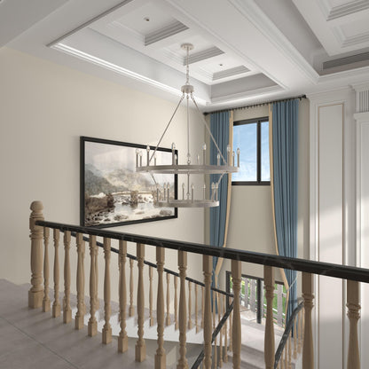 Lampadario Acroma da 20 luci moderno stile fattoria da 40 pollici a forma di ruota di carro con UL