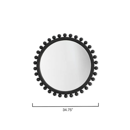 Specchio rotondo in legno Alden Décor Orion, naturale