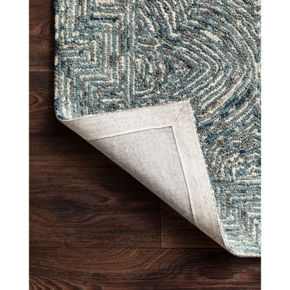 Tappeto contemporaneo Alexander Home Aspen Denim Wool tuftato a mano