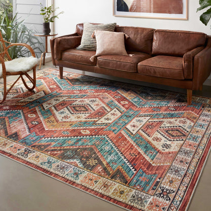 Tappeto stampato Escalante di Alexander Home, motivo azteco del sud-ovest