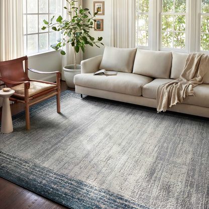 Tappeto moderno con bordo astratto Grant di Alexander Home