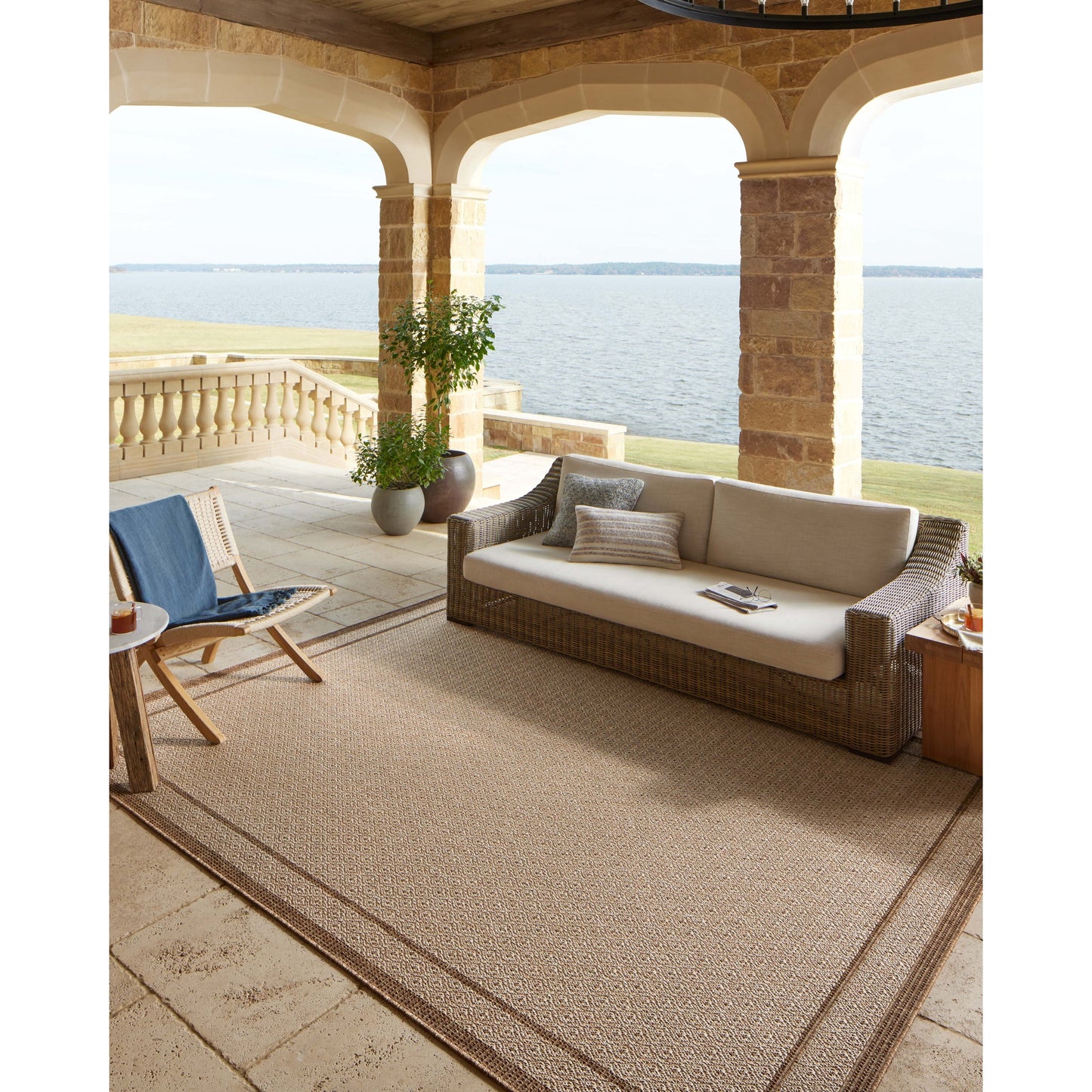 Tappeto per interni/esterni Hampton Natural di Alexander Home