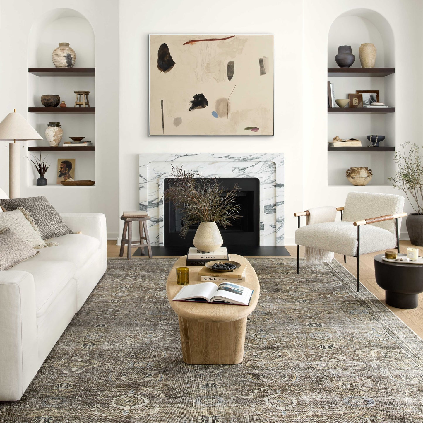 Tappeto stampato vintage effetto anticato Isabelle di Alexander Home