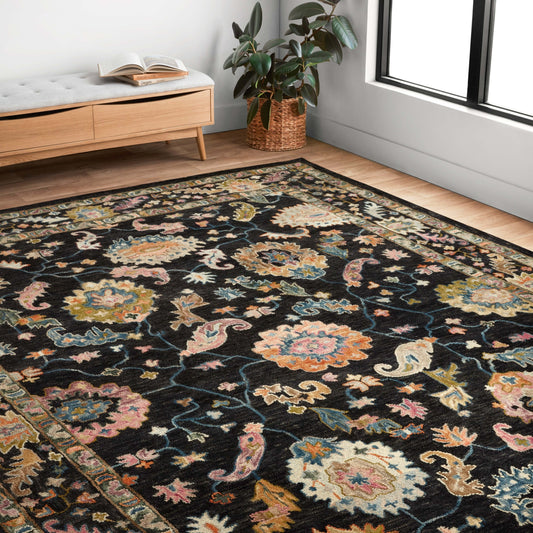 Tappeto Alexander Home Megan Floral lavorato a mano in lana al 100%