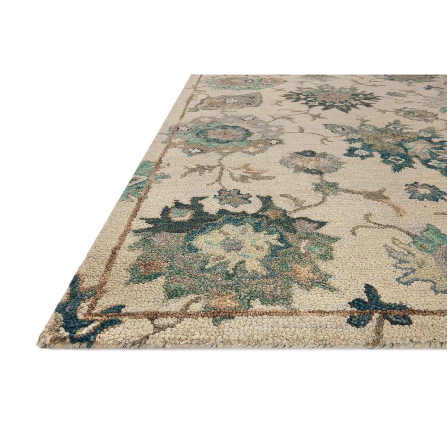 Tappeto Alexander Home Megan Floral lavorato a mano in lana al 100%