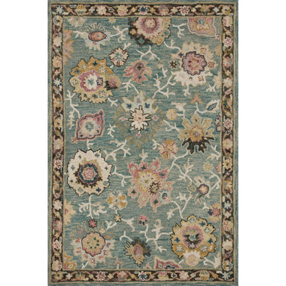 Tappeto Alexander Home Megan Floral lavorato a mano in lana al 100%