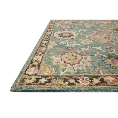 Tappeto Alexander Home Megan Floral lavorato a mano in lana al 100%