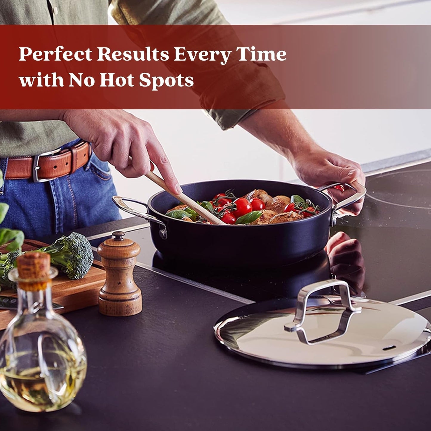 Set di pentole in acciaio inossidabile e ceramica antiaderente Alva Maestro