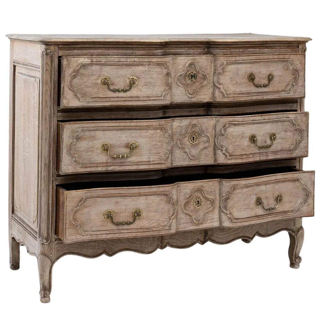 Cassettiera antica in rovere belga, circa 1820