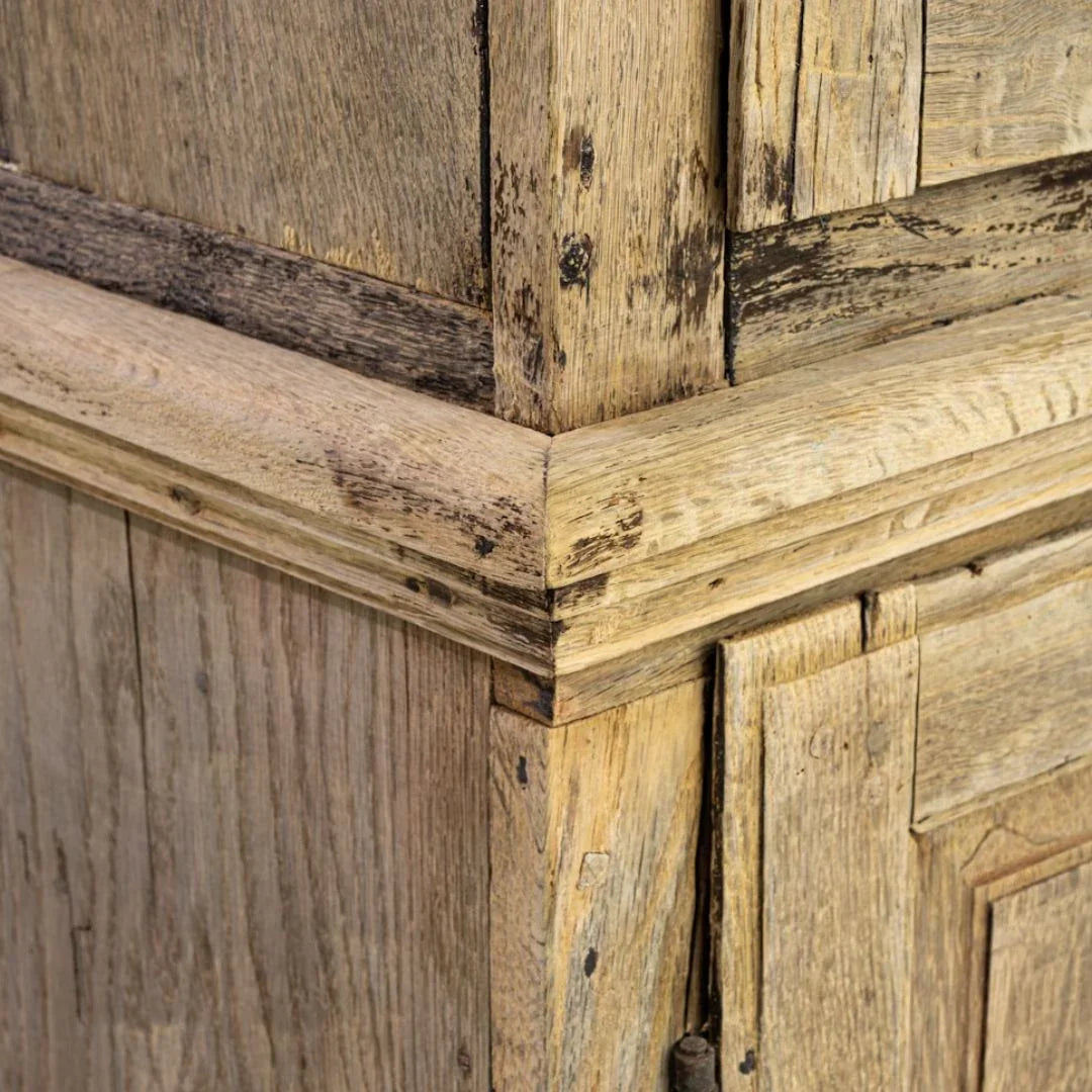 Antica vetrina in rovere tedesca, 1840 circa