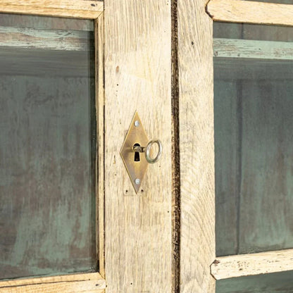 Antica vetrina in rovere tedesca, 1840 circa