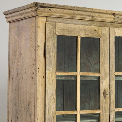 Antica vetrina in rovere tedesca, 1840 circa