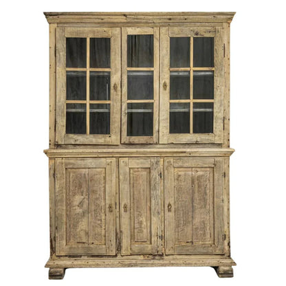 Antica vetrina in rovere tedesca, 1840 circa