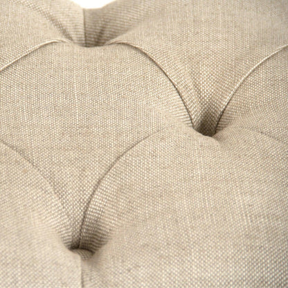 Panca antica trapuntata in lino naturale