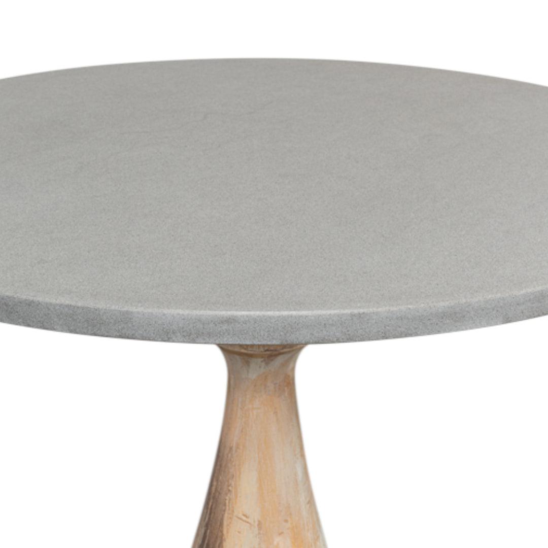 Tavolo da bistrot con piano in pietra in stile fattoria francese