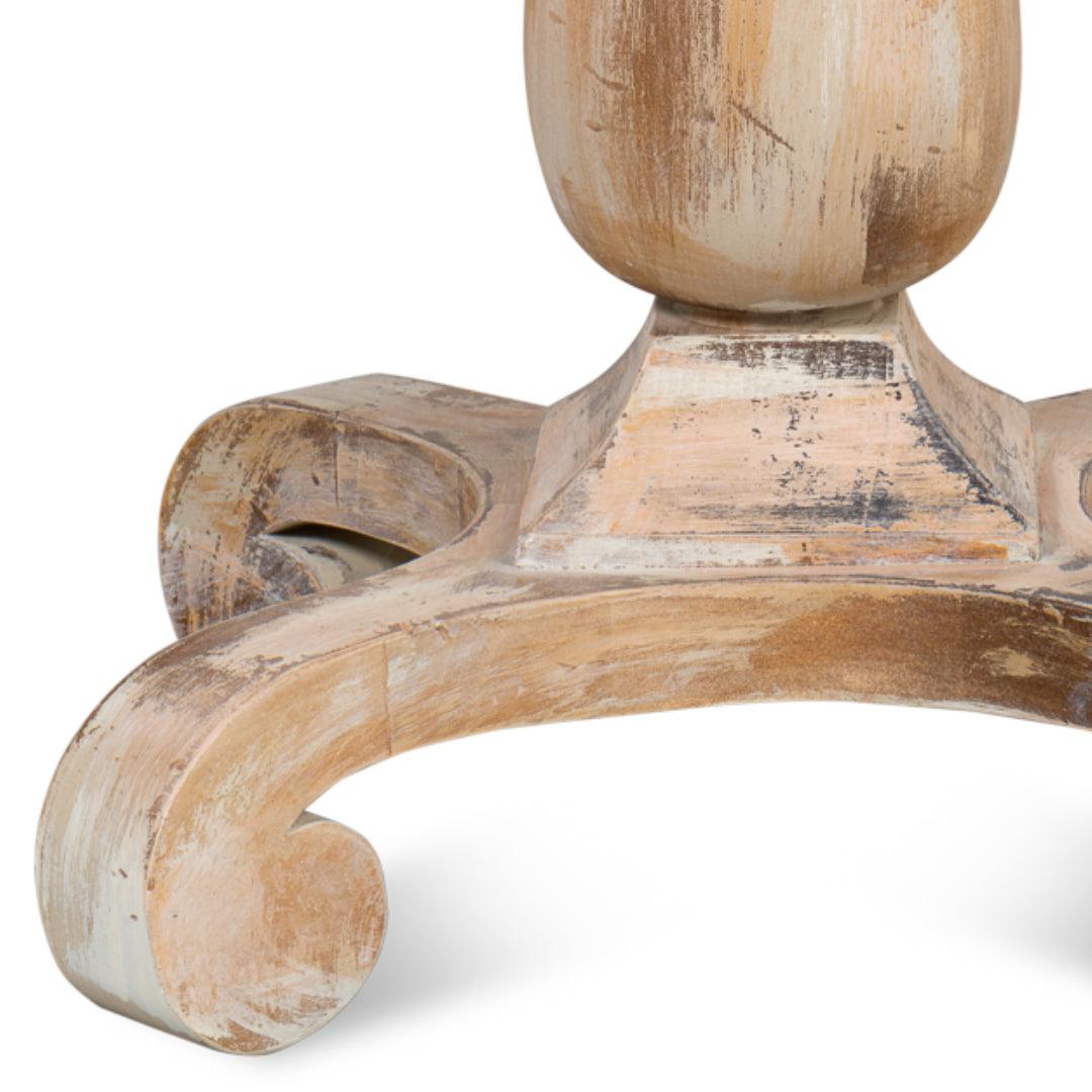 Tavolo da bistrot con piano in pietra in stile fattoria francese