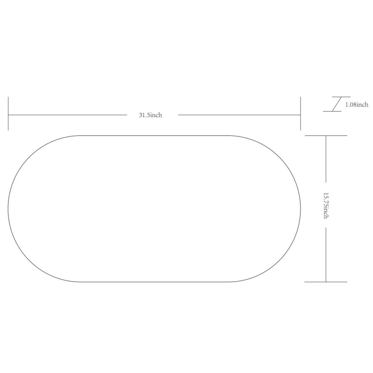 Specchio decorativo ovale moderno in alluminio a forma di pillola Livabliss Aranya