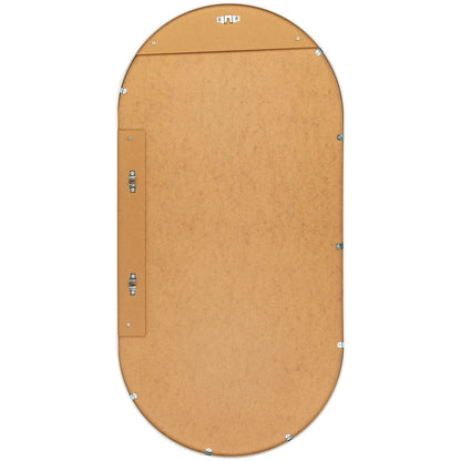 Specchio decorativo ovale moderno in alluminio a forma di pillola Livabliss Aranya