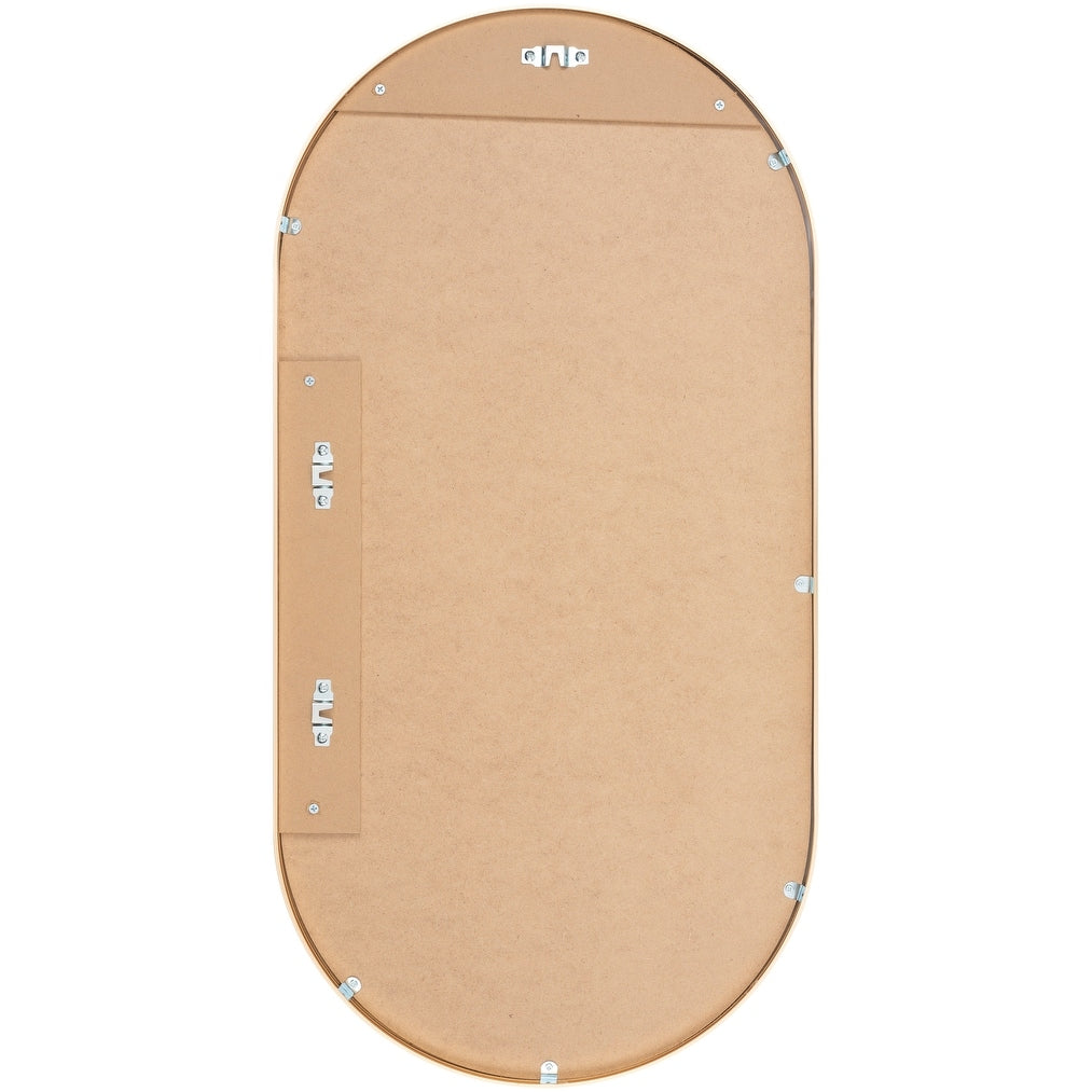 Specchio decorativo ovale moderno in alluminio a forma di pillola Livabliss Aranya