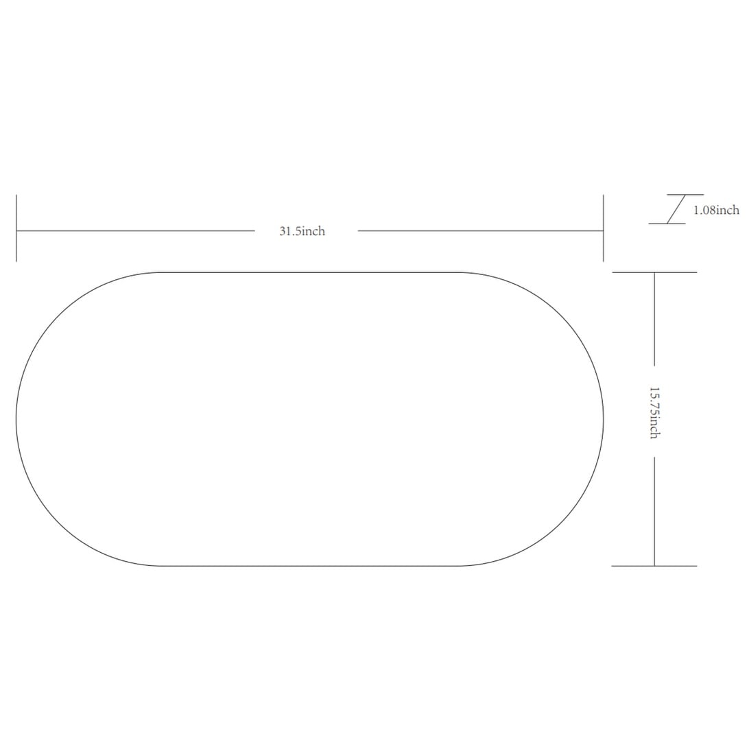 Specchio decorativo ovale moderno in alluminio a forma di pillola Livabliss Aranya