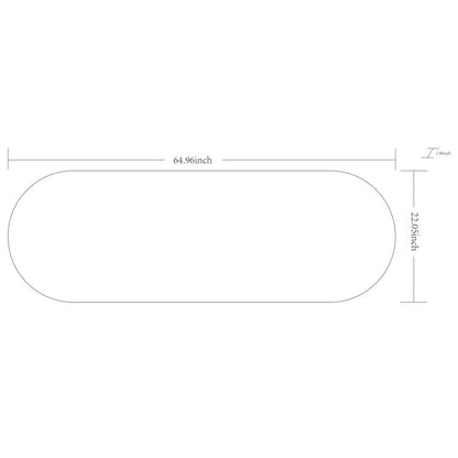Specchio decorativo ovale moderno in alluminio a forma di pillola Livabliss Aranya