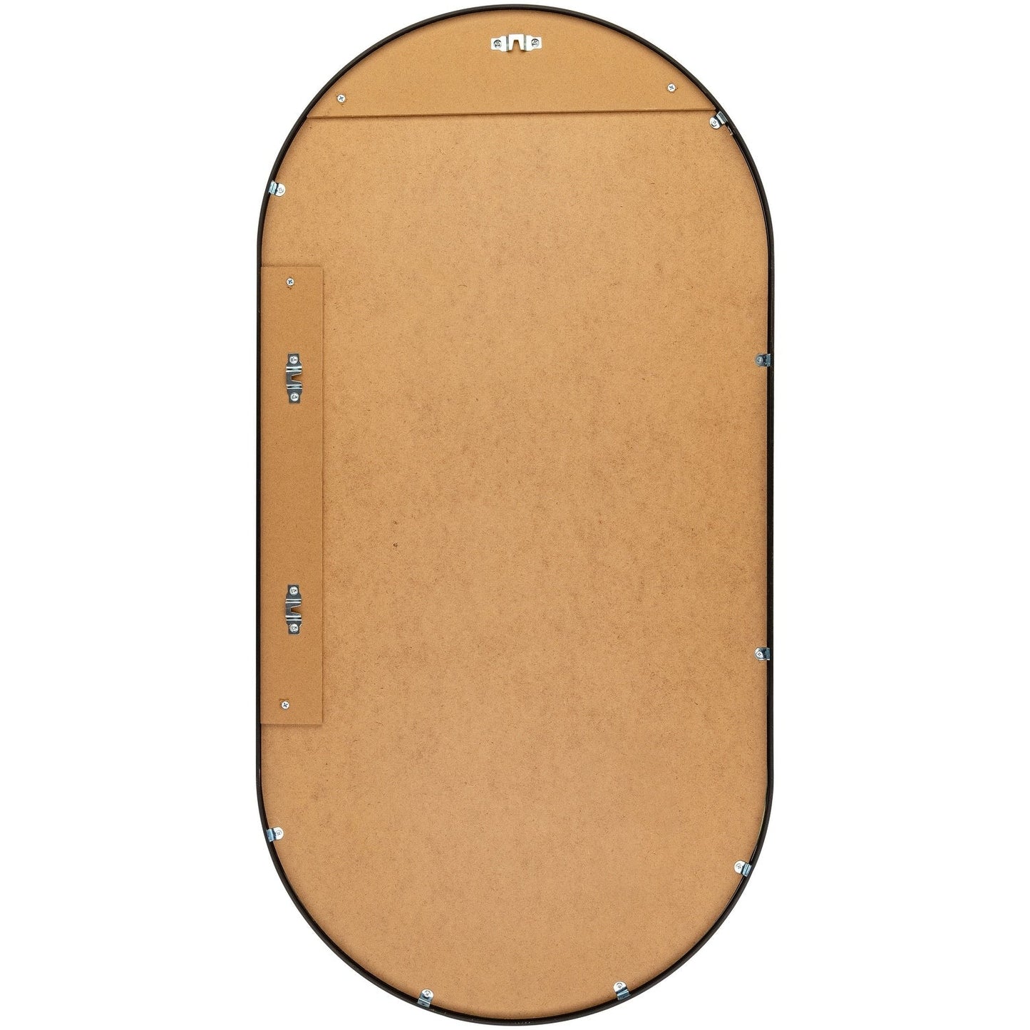 Specchio decorativo ovale moderno in alluminio a forma di pillola Livabliss Aranya