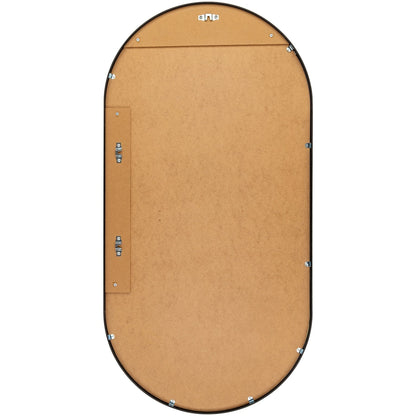 Specchio decorativo ovale moderno in alluminio a forma di pillola Livabliss Aranya