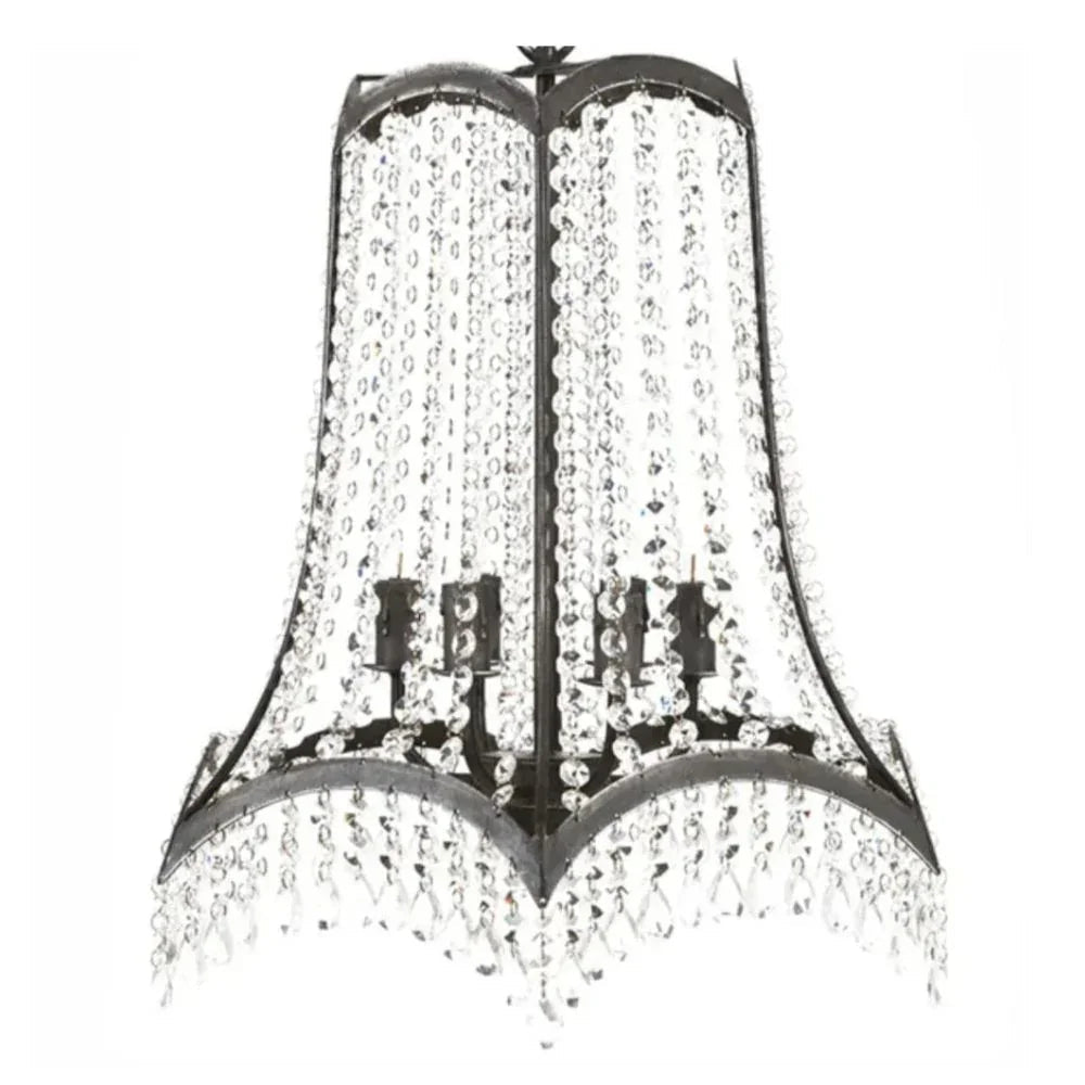 Lampadario a sospensione in cristallo Ava