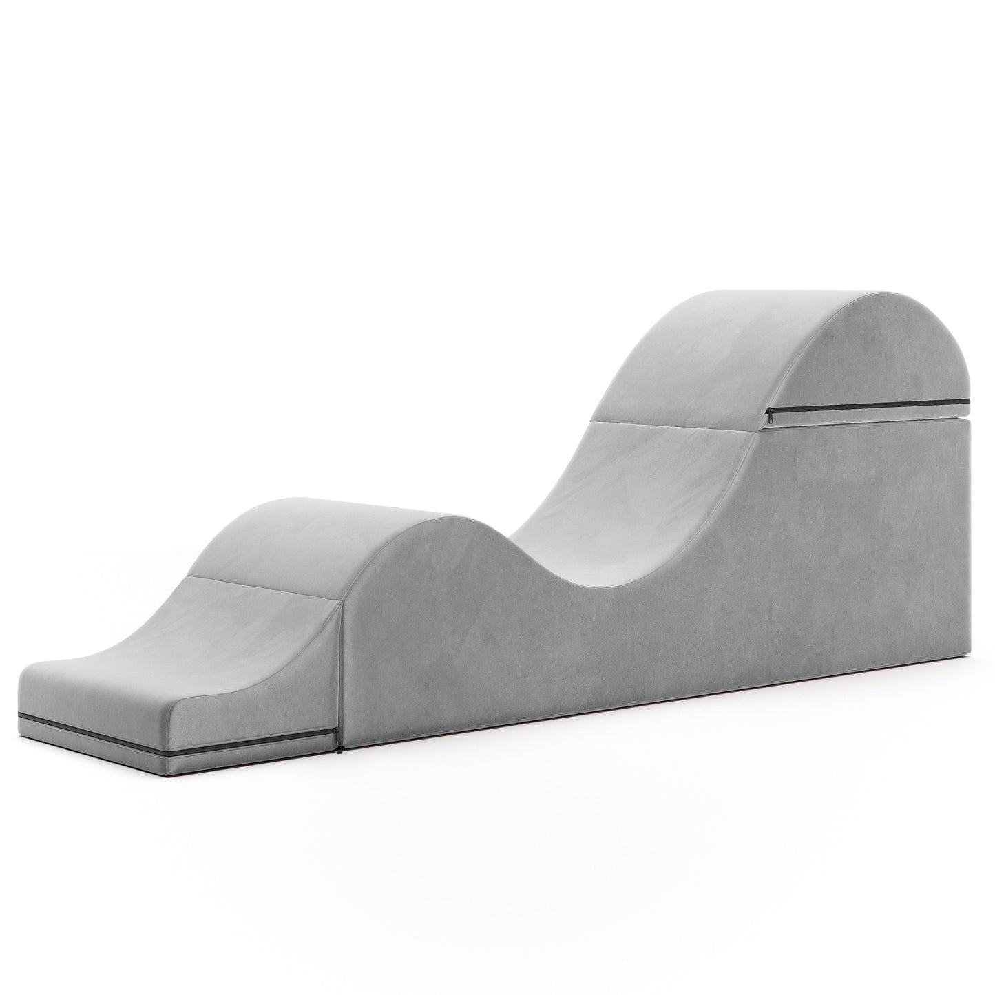 Chaise longue convertibile Avana Kami / Yoga e massaggio - Pouf 2 in 1 con poltrona da yoga pieghevole nascosta, microvelluto - N/D