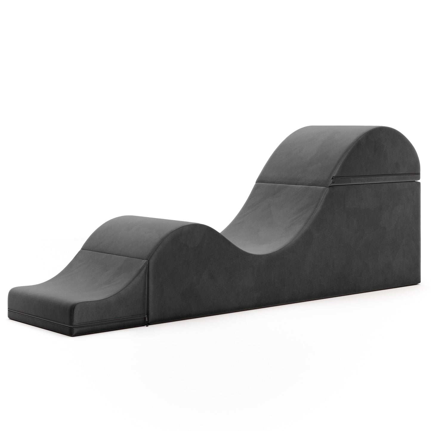Chaise longue convertibile Avana Kami / Yoga e massaggio - Pouf 2 in 1 con poltrona da yoga pieghevole nascosta, microvelluto - N/D