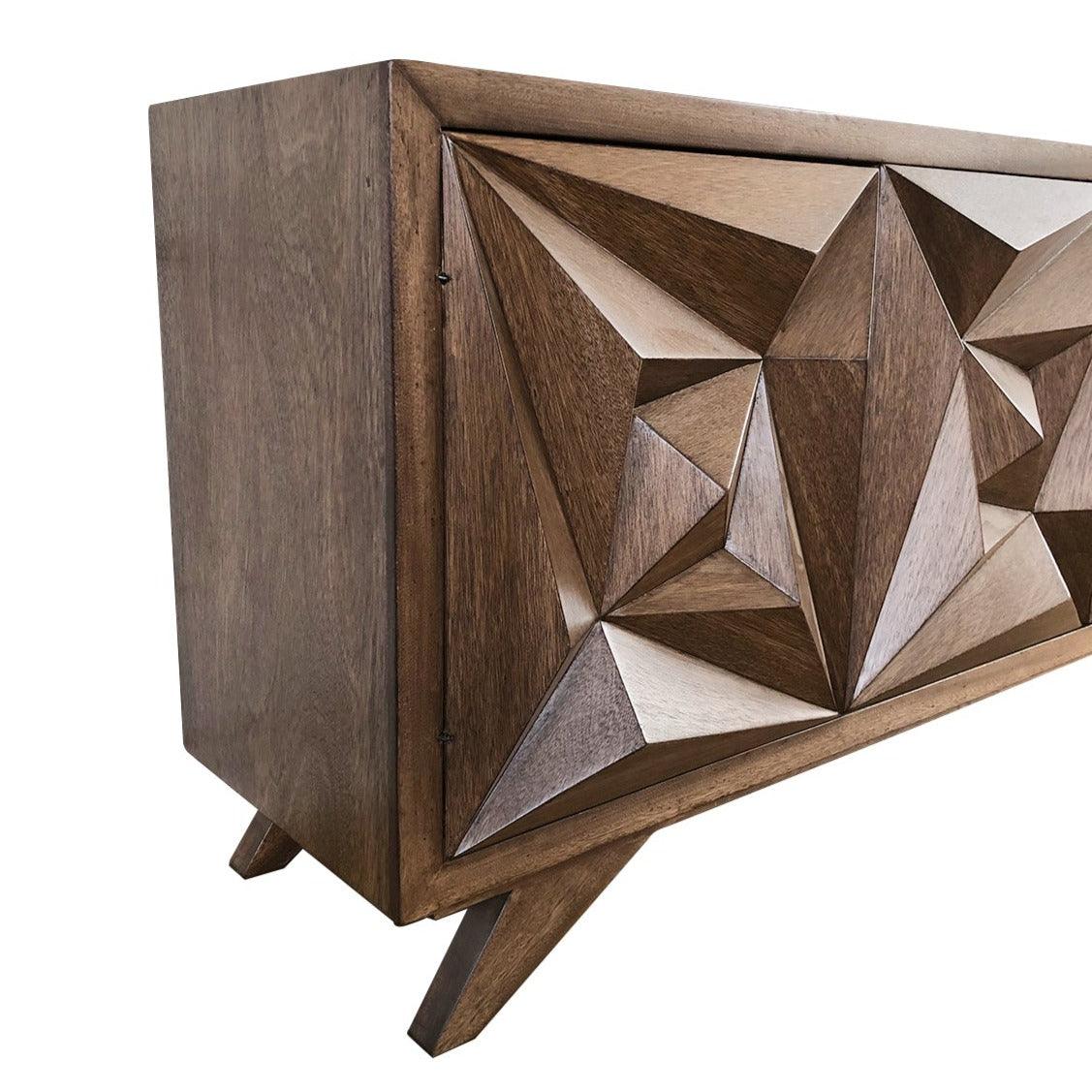 Buffet con porta geometrica di metà secolo