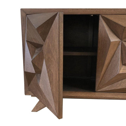 Buffet con porta geometrica di metà secolo