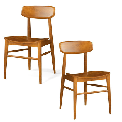 Sedia laterale in legno in stile moderno di metà secolo