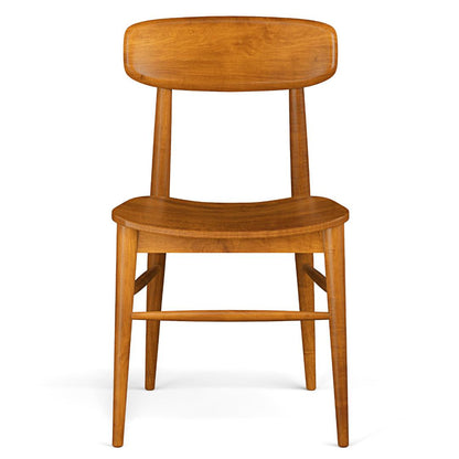 Sedia laterale in legno in stile moderno di metà secolo